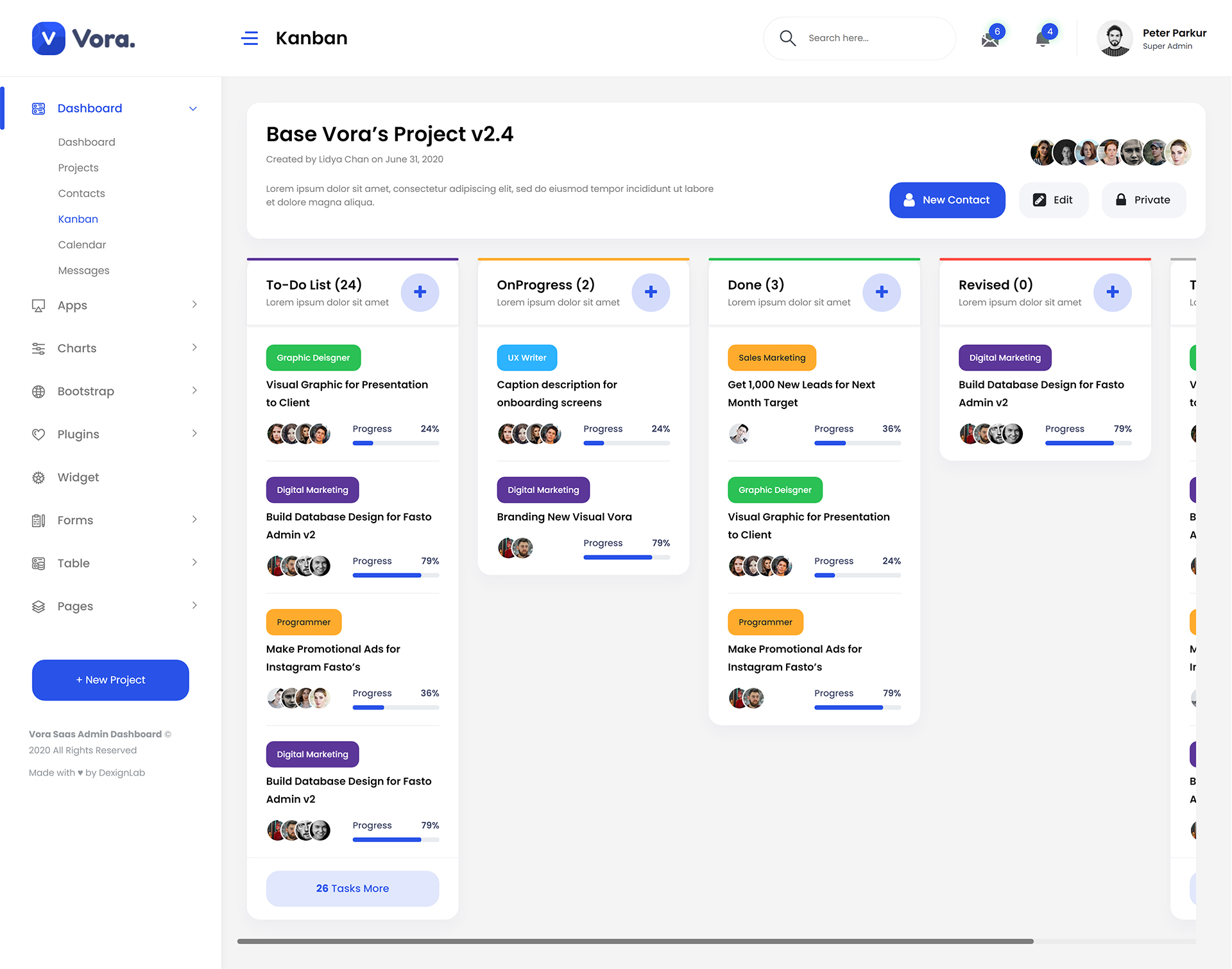 Vora Saas Laravel Bootstrap Admin Dashboard